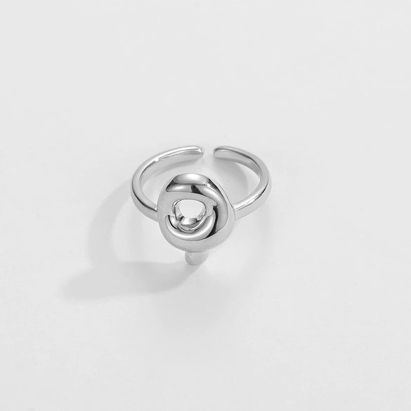 Ring Copper Glazed English Letters Hip Hop Fashion