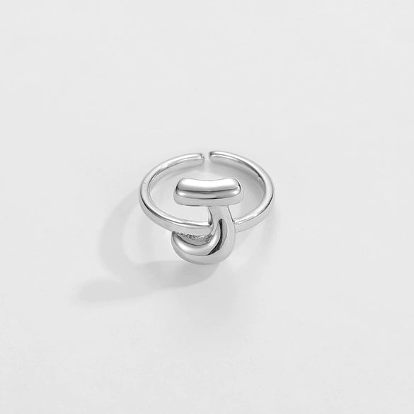 Ring Copper Glazed English Letters Hip Hop Fashion