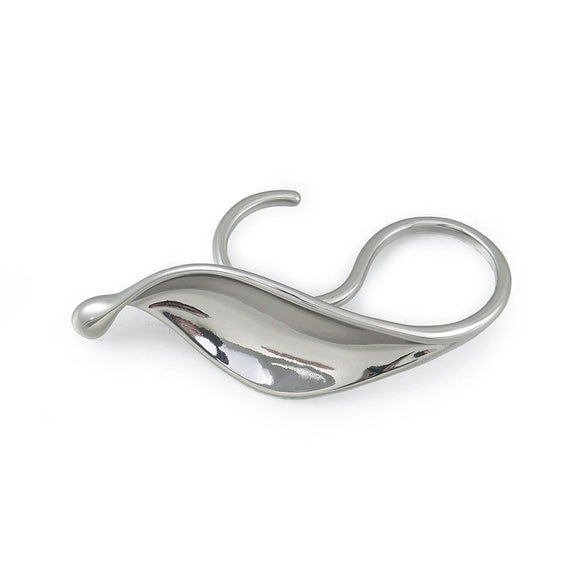 Ring Copper Golden Leaf Shape Electroplating Unisex Women's