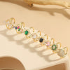 Ring Copper Heartshaped Geometric Zircon Electroplated Light Luxury Jewelry For Women