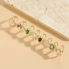 Ring Copper Heartshaped Geometric Zircon Electroplated Light Luxury Jewelry For Women