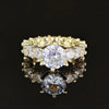 Ring Copper Inlaid Geometric Light Luxury Style