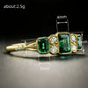 Ring Copper Light Luxury Geometric Zircon Women's