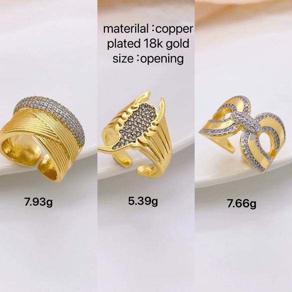 Ring Copper Plated Gold Geometric Style Electroplating Unisex
