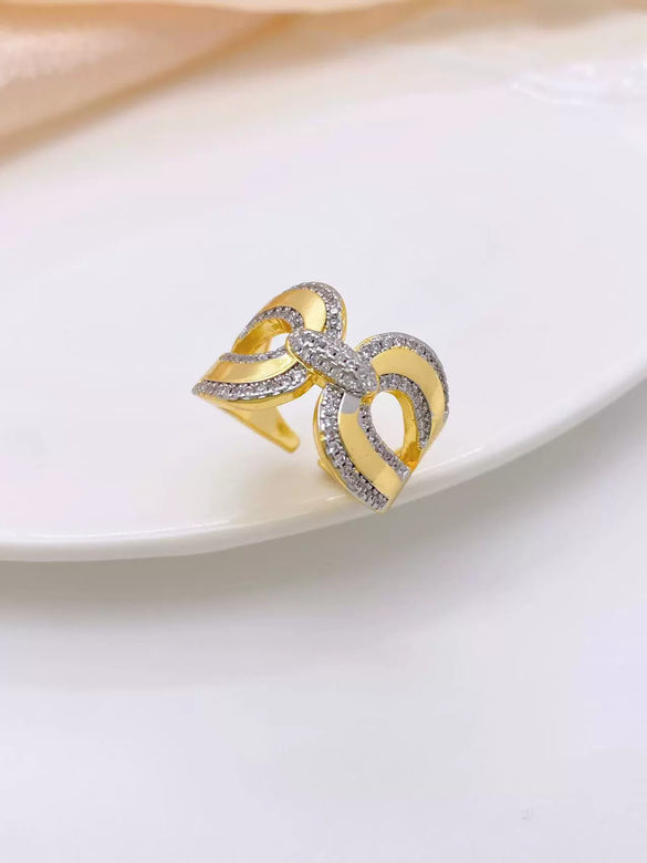 Ring Copper Plated Gold Geometric Style Electroplating Unisex