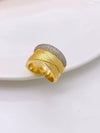 Ring Copper Plated Gold Geometric Style Electroplating Unisex