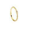 Ring Copper Real Gold Plating Geometric Wave Women's