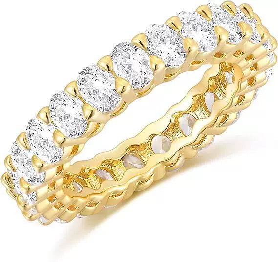 Ring Copper Zircon Diamond Geometric Women's