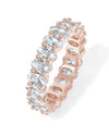 Ring Copper Zircon Diamond Geometric Women's