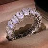 Ring Copper Zircon Diamond Geometric Women's