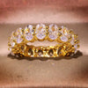 Ring Copper Zircon Diamond Geometric Women's