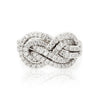 Ring Copper Zircon Geometric Cross Knot Design Women's Niche Exquisite Fashion
