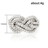 Ring Copper Zircon Geometric Cross Knot Design Women's Niche Exquisite Fashion