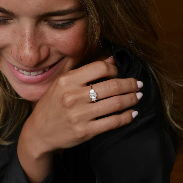 Ring Copper Zircon Geometric Light Luxury Women's Fashion Jewelry