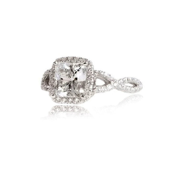 Ring Copper Zircon Geometric Princess Style
