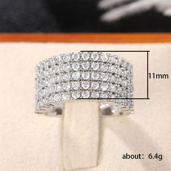 Ring Copper Zircon Geometric Style
