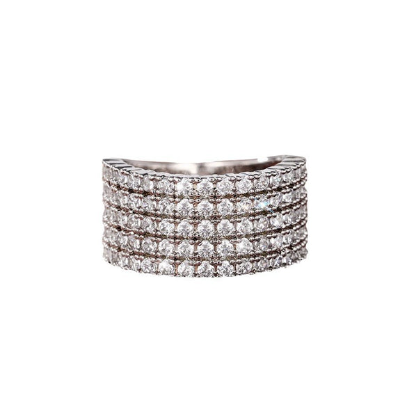 Ring Copper Zircon Geometric Style