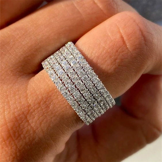 Ring Copper Zircon Geometric Style