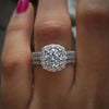 Ring Copper Zircon Inlay Geometric Women's Luxury Engagement