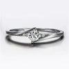 Ring Copper Zirconia Geometric Style Swing Arm Design For Women