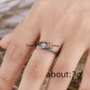 Ring Copper Zirconia Geometric Style Swing Arm Design For Women