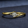 Ring Copper Zirconia Geometric Style Swing Arm Design For Women