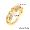 Ring Copper Zirconia Geometric Unisex Hip Hop Business Accessories