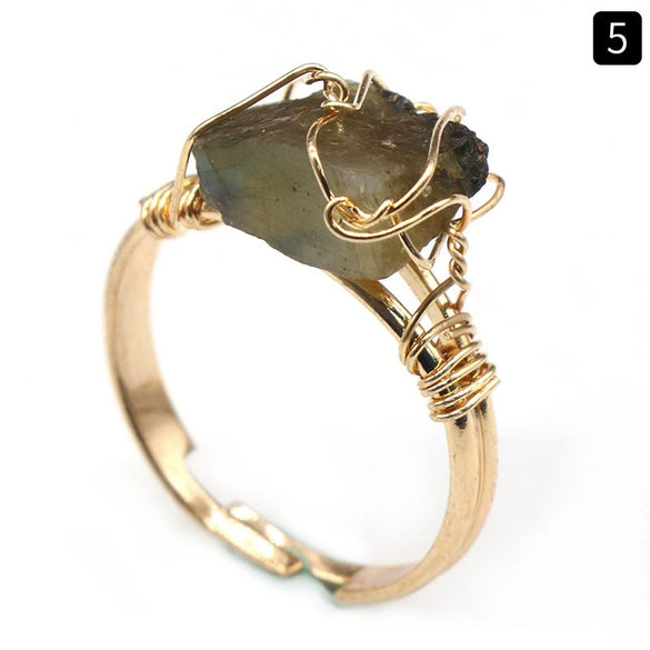 Ring Crystal Agate Natural Amethyst Citrine Grinding And Polishing