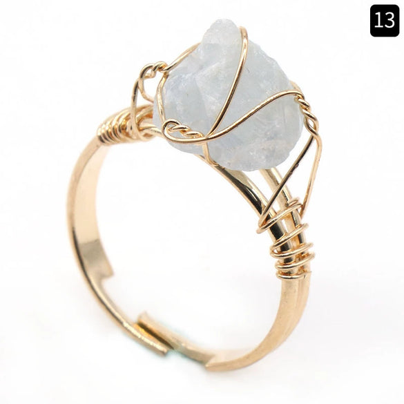 Ring Crystal Agate Natural Amethyst Citrine Grinding And Polishing