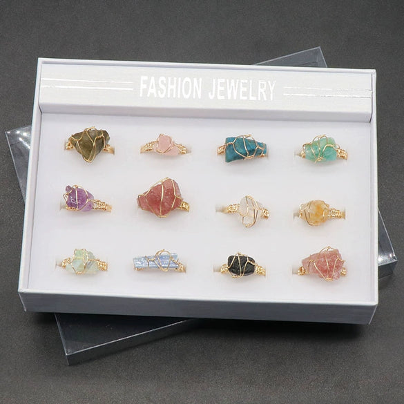 Ring Crystal Agate Natural Amethyst Citrine Grinding And Polishing