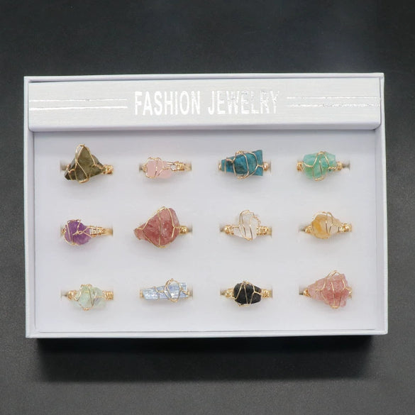 Ring Crystal Agate Natural Amethyst Citrine Grinding And Polishing