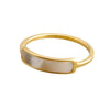 Ring Fritillary Shell Titanium Steel Electroplated Minimalist Style