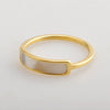 Ring Fritillary Shell Titanium Steel Electroplated Minimalist Style