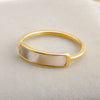 Ring Fritillary Shell Titanium Steel Electroplated Minimalist Style