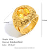 Ring Hand Jewelry Stainless Steel 18K Gold Plated Geometric Flower Zircon Electroplated