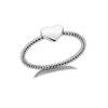Ring Heartshaped Copper 18K Goldplated Minimalist Pattern