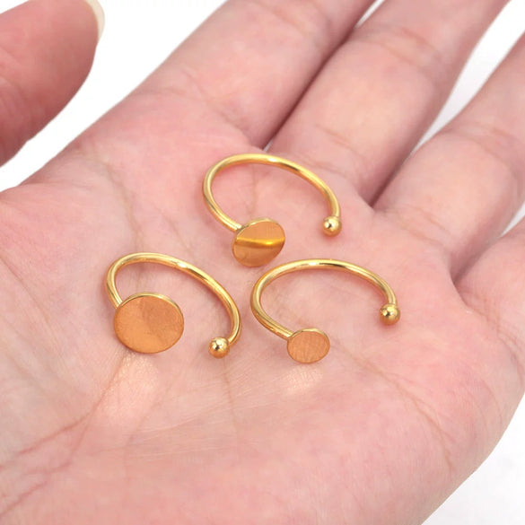 Ring Holder Stainless Steel Round Electroplated
