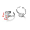 Ring Holder Stainless Steel Round Titanium Steel 18K Gold Plated Electroplating Jewelry Blank Tray