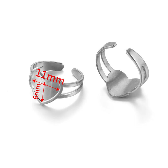 Ring Holder Stainless Steel Round Titanium Steel 18K Gold Plated Electroplating Jewelry Blank Tray