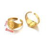 Ring Holder Stainless Steel Round Titanium Steel 18K Gold Plated Electroplating Jewelry Blank Tray