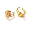 Ring Holder Stainless Steel Round Titanium Steel 18K Gold Plated Electroplating Jewelry Blank Tray