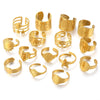 Ring Holder Stainless Steel Round Titanium Steel 18K Gold Plated Electroplating Jewelry Blank Tray