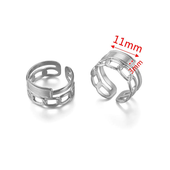 Ring Holder Stainless Steel Round Titanium Steel 18K Gold Plated Electroplating Jewelry Blank Tray