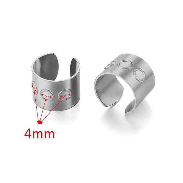 Ring Holder Stainless Steel Round Titanium Steel 18K Gold Plated Electroplating Jewelry Blank Tray