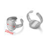 Ring Holder Stainless Steel Round Titanium Steel 18K Gold Plated Electroplating Jewelry Blank Tray