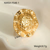 Ring Imitation Pearl Inlaid Titanium Steel Stainless Steel 18K Gold Plated Bow Design Light Luxury Style