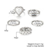 Ring Imitation Pearls Geometric Vintage Electroplating Peach Heart Design
