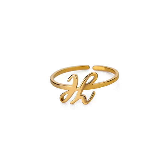 Ring Jewelry Stainless Steel Letter Pattern Electroplating Creative Fashion