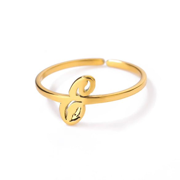 Ring Jewelry Stainless Steel Letter Pattern Electroplating Creative Fashion