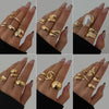 Ring Metal Geometric Electroplating Liquid Metal Pleated Baroque Pearl